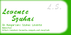 levente szuhai business card